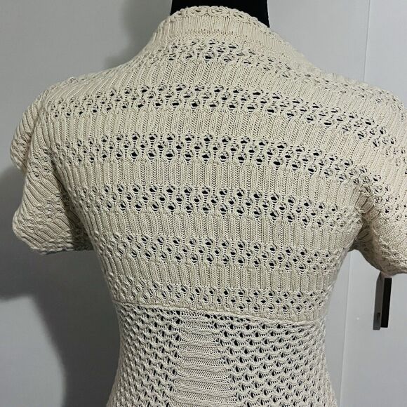 Calvin Klein Jeans Wm's S Sweater Knit 100% Cotton Tunic Top Short Sleeve Boho - Picture 7 of 11